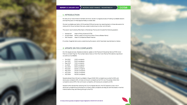 Motor finance (2025-1)